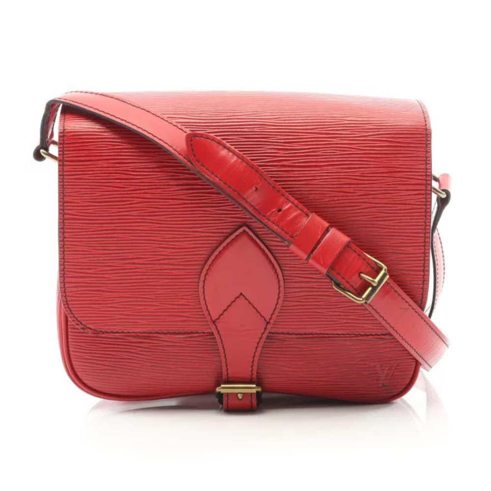 Louis Vuitton Cartouchiere Epi Castilian Red Shoulder Bag Leather